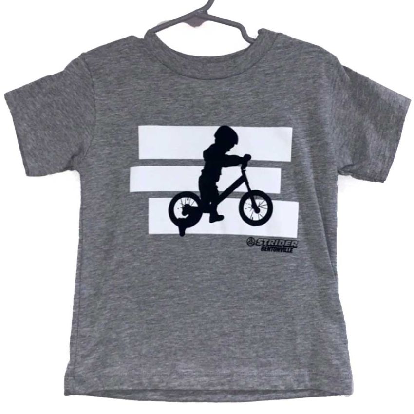 Strider Rider Gray+White Toddler T-Shirt