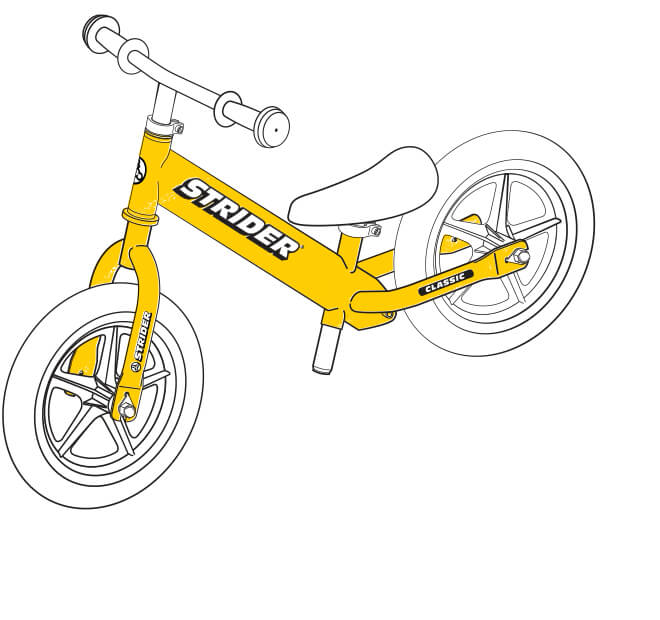illustration Strider 12 Classic balance bike frame