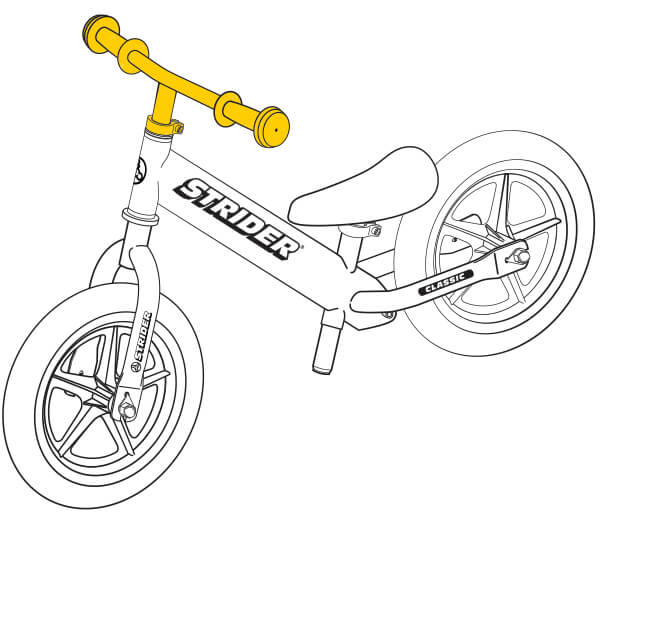 illustration Strider 12 Classic balance bike handlebar