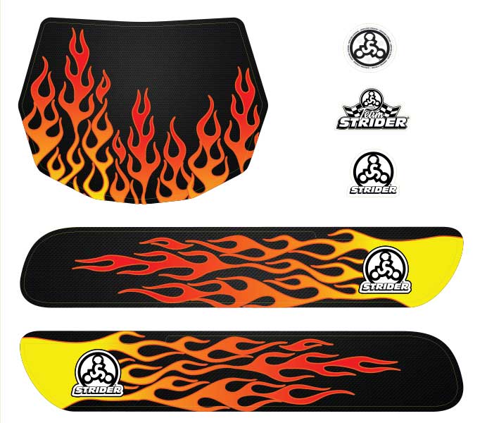 flame pattern frame decal